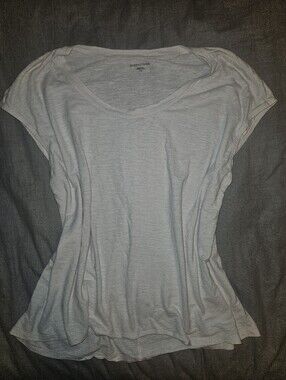Eileen Fisher Off-White Flowy Scoop Neck Tank